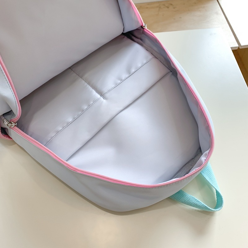 A cute two-piece backpack set of forest style for middle school students from grades three to six with a Japanese and Korean ins school style color contrast Application Scenario