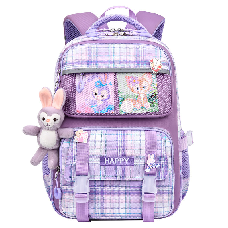 Primary school back support schoolbag for primary school students from grades one to six, lightweight and load-reducing backpack for children details Picture