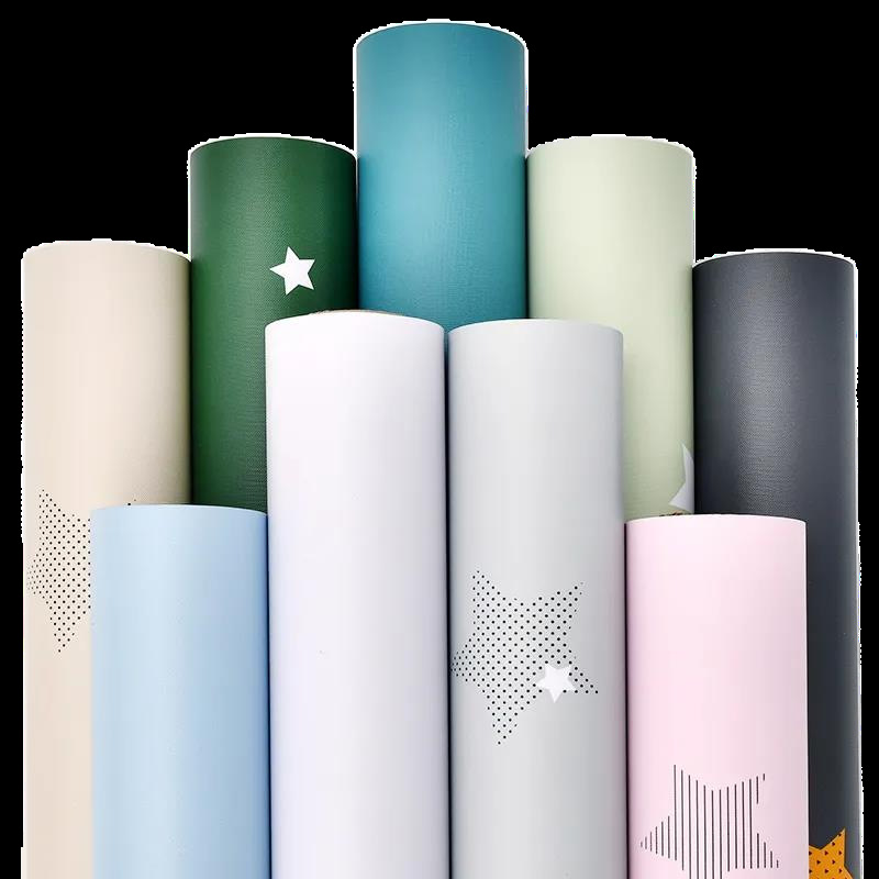 Star solid color wallpaper self-adhesive bedroom warm, college student dormitory background wall waterproof table renovation sticker wallpaper Item Picture