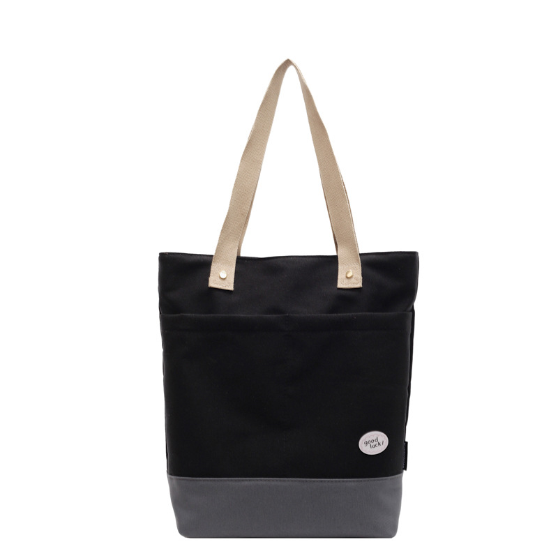 Casual commuting bag, women's large-capacity bag, 2025 new style fashionable hand-held shoulder canvas bag, work tote bag Item Picture