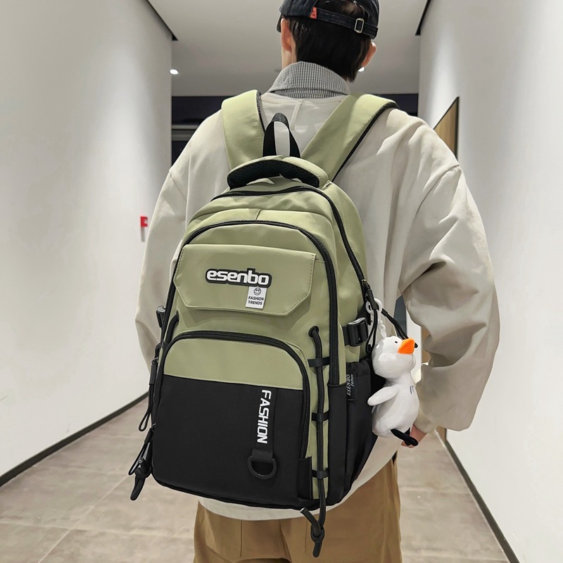 A Japanese, ins workwear style college student sports backpack with a large capacity and sturdy middle school student backpack details Picture