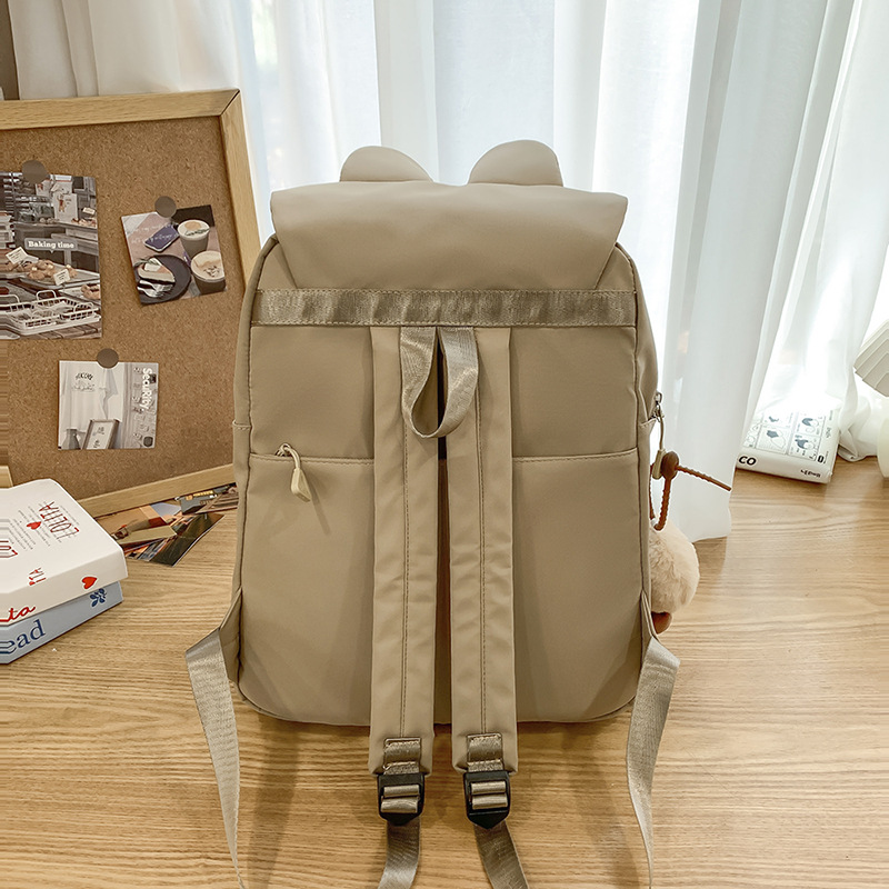 A cute and funny backpack for a junior high school girl. A cartoon Japanese-style cute little raccoon backpack. Large capacity and high appearance level backpack Specification drawing