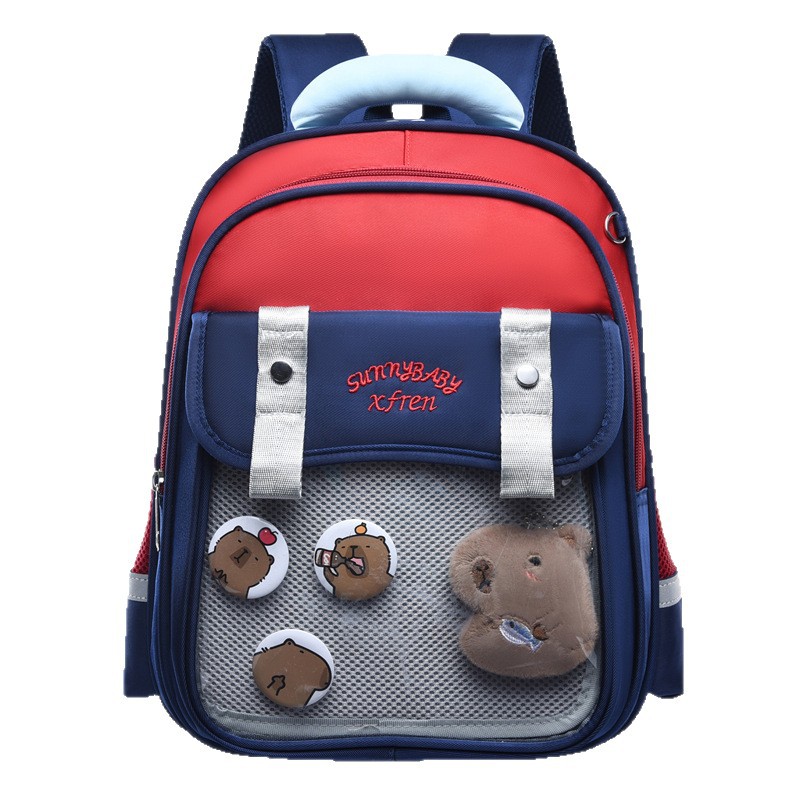 The new high appearance level, fresh, sweet and cute cartoon backpack, transparent smudge pain bag and lightweight backpack for girls Item Picture