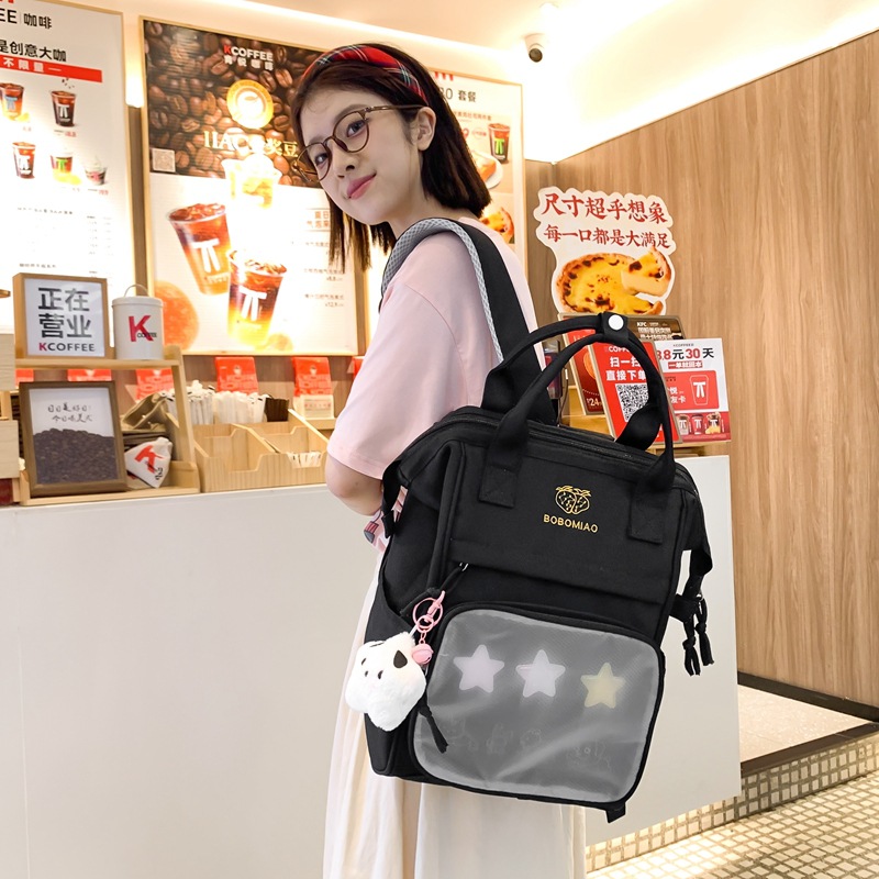 Korean style Instagram cute and soft girl backpack for junior high school students, large-capacity casual backpack, versatile school style schoolbag details Picture