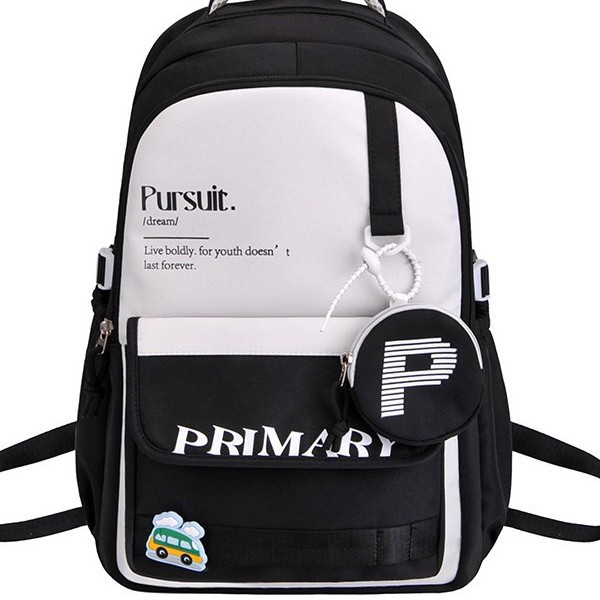 A new high-appearance-level letter-style backpack for junior and senior high school students, featuring a simple and lightweight design for outdoor commuting with a large capacity Item Picture