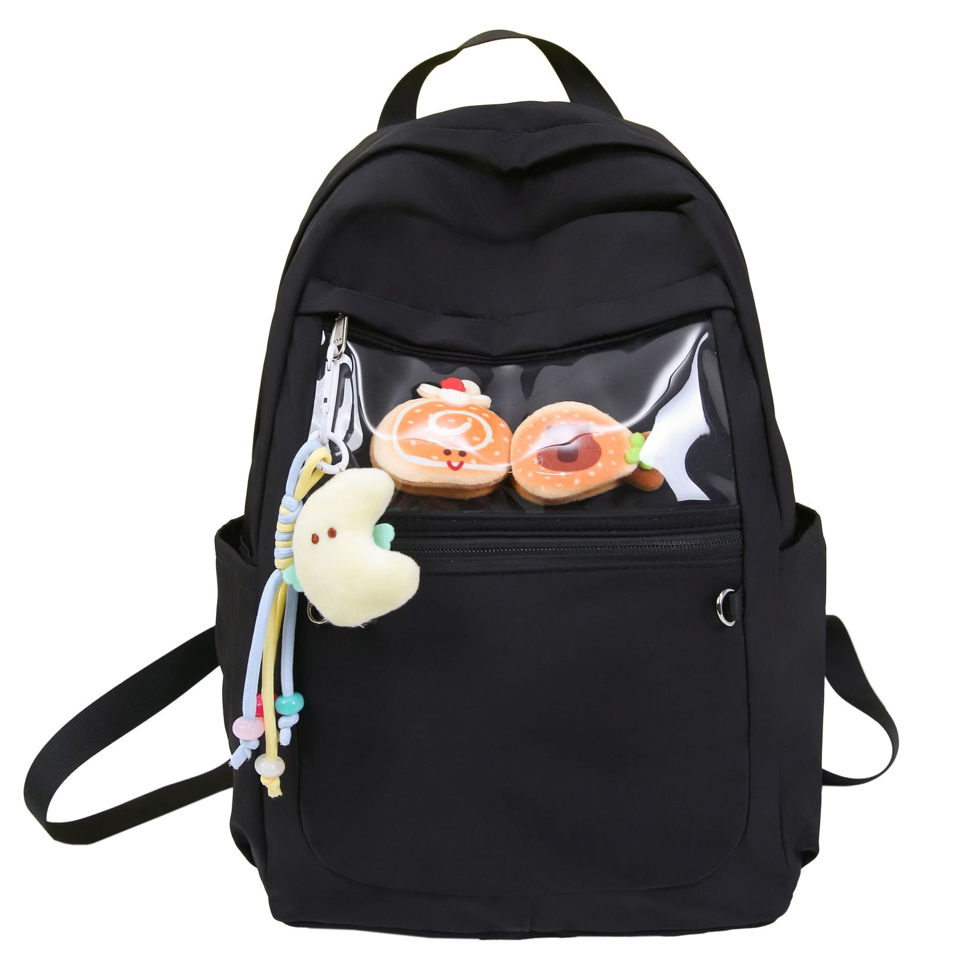 Summer new schoolbag: Korean-style Instagram sweet girl transparent pain bag, high appearance level, backpack for junior and senior high school students Item Picture