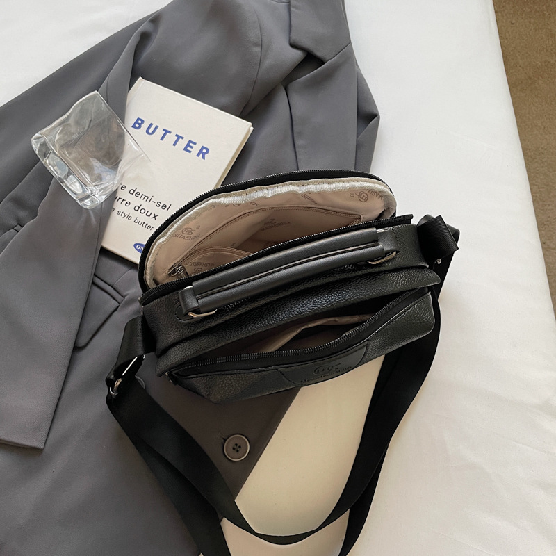 The 2025 new women's handbag is a high-end, fashionable and versatile single-shoulder crossbody bag with a PU small bag and a textured shell bag Specification drawing
