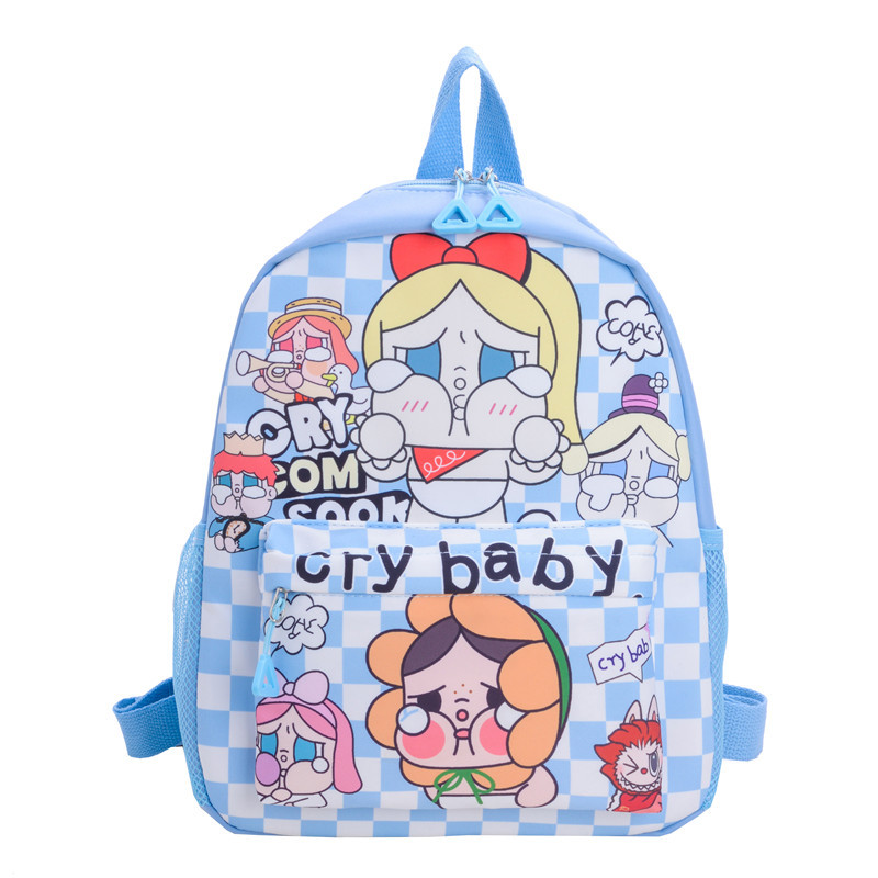 Cartoon creative crying baby children's schoolbags, backpacks, large-capacity, dirt-resistant, ultra-light schoolbags for primary school students and kindergartens, a trend Item Picture