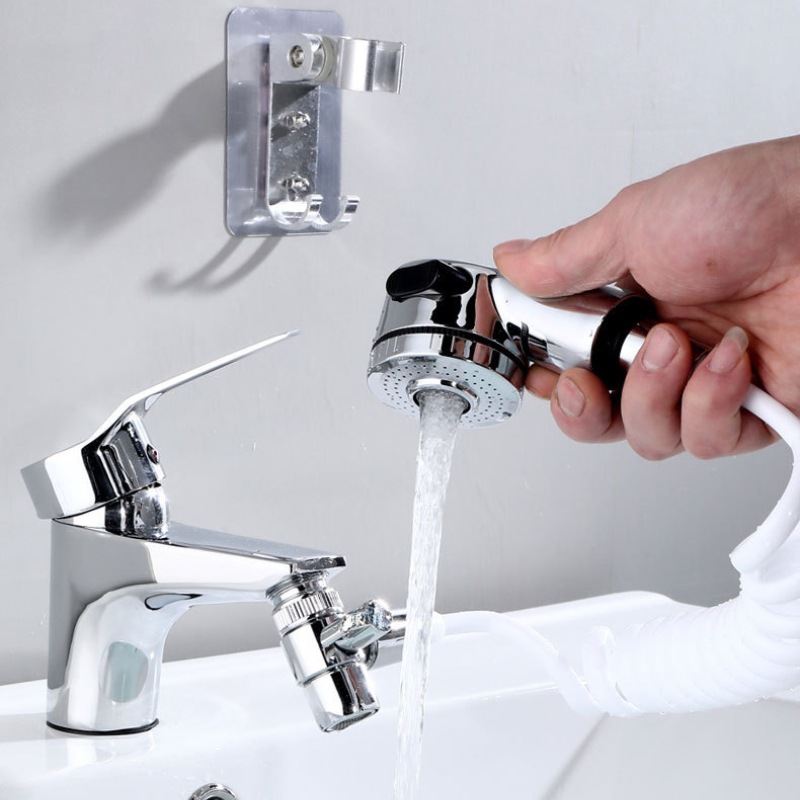 Washbasin faucet, external shower head, pressurized nozzle set, face washing, bathroom, handheld extender, hair washing wonder details Picture