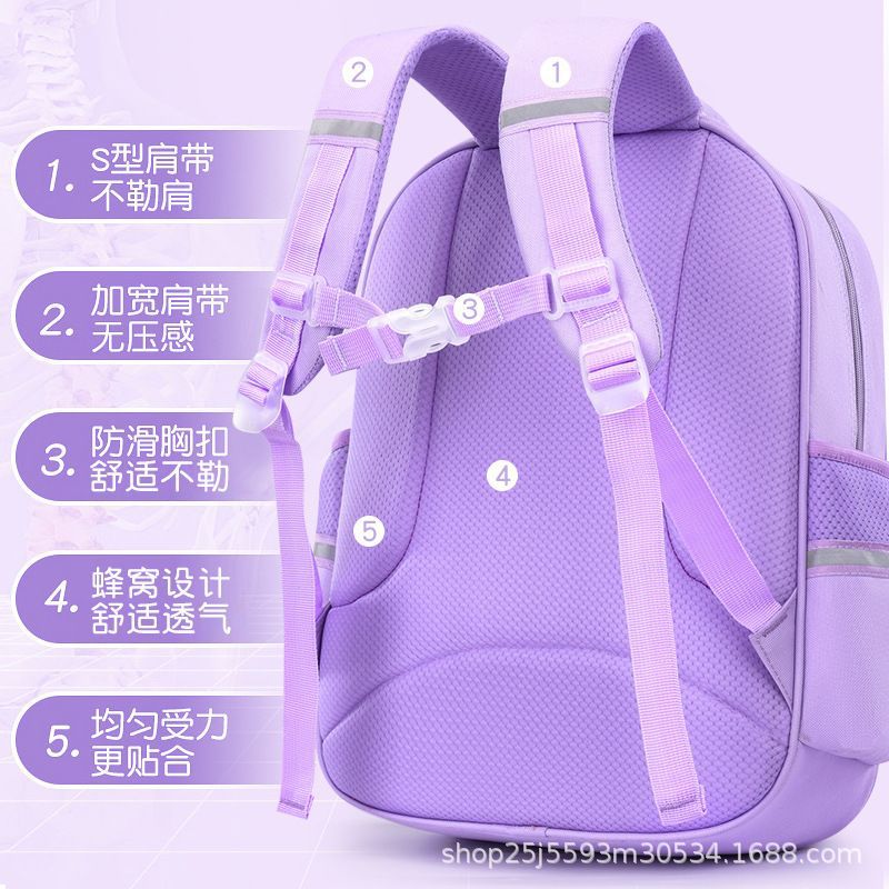 The new Kulomi cartoon backpack is a portable back-protecting large-capacity water-resistant backpack that is simple and versatile Specification drawing