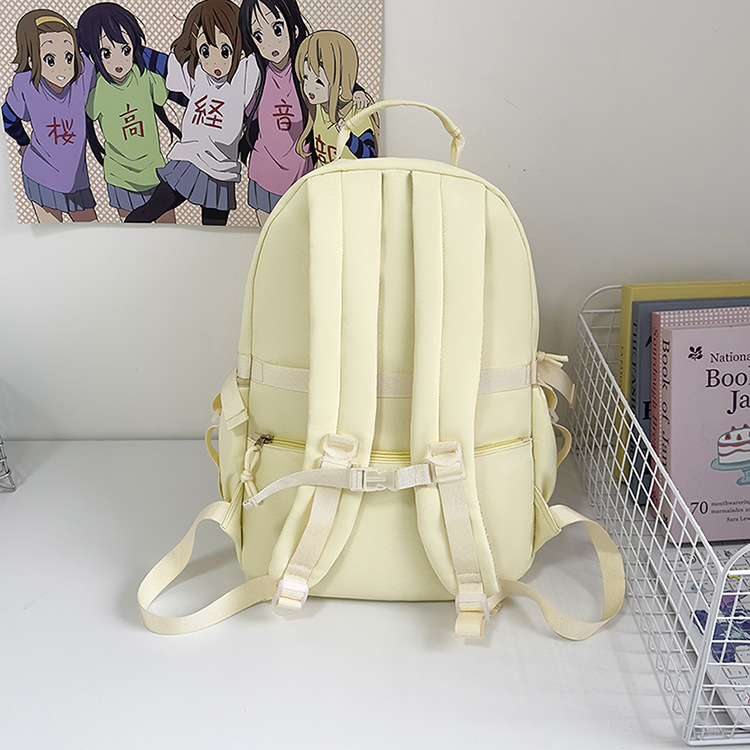 2025 New high-appearance-level schoolbag, niche design sense backpack, sweet and cool backpack, large-capacity casual backpack Specification drawing