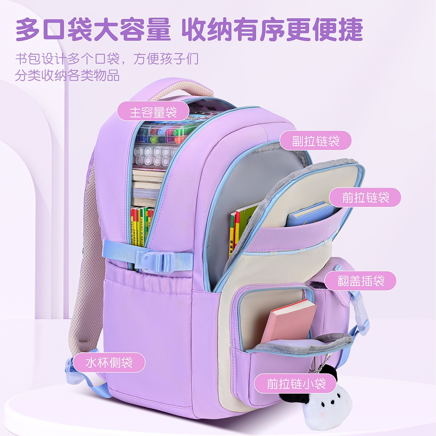 Simple girls' backpacks for junior and senior high school students have large capacity, reducing burden and stress, and are suitable for leisure travel and outdoor trips Application Scenario