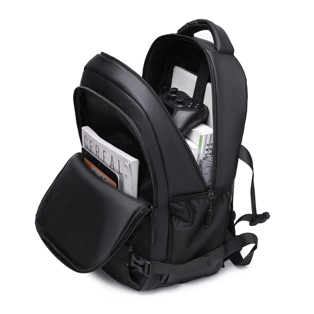 New backpack for men, large-capacity casual travel backpack, simple commuting computer backpack, schoolbag for men Specification drawing