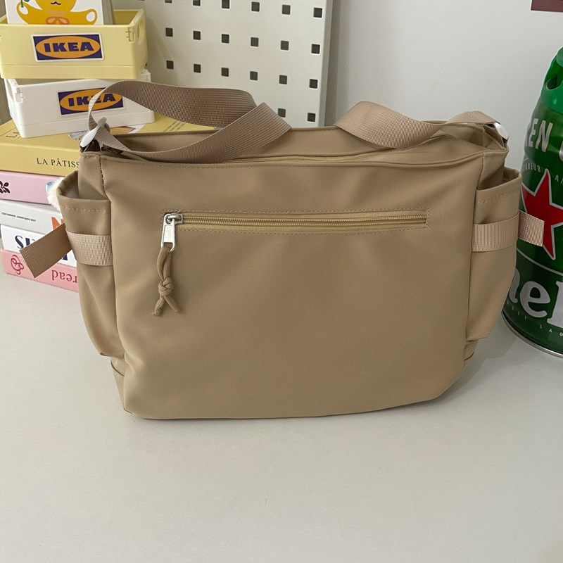 High appearance level, laid-back style, simple, large-capacity postman bag for women, transparent, smug, single-shoulder, popular travel canvas bag Specification drawing