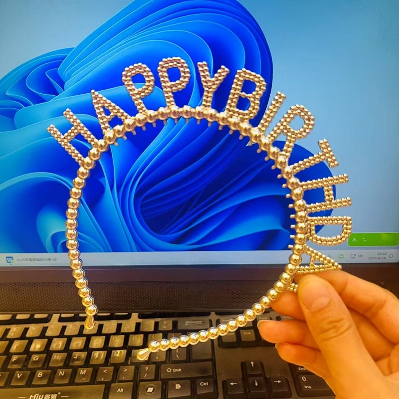 Happybiethday headband accessory cake decoration Birthday Happy letter Party Headband Birthday Headband 111 pic 8