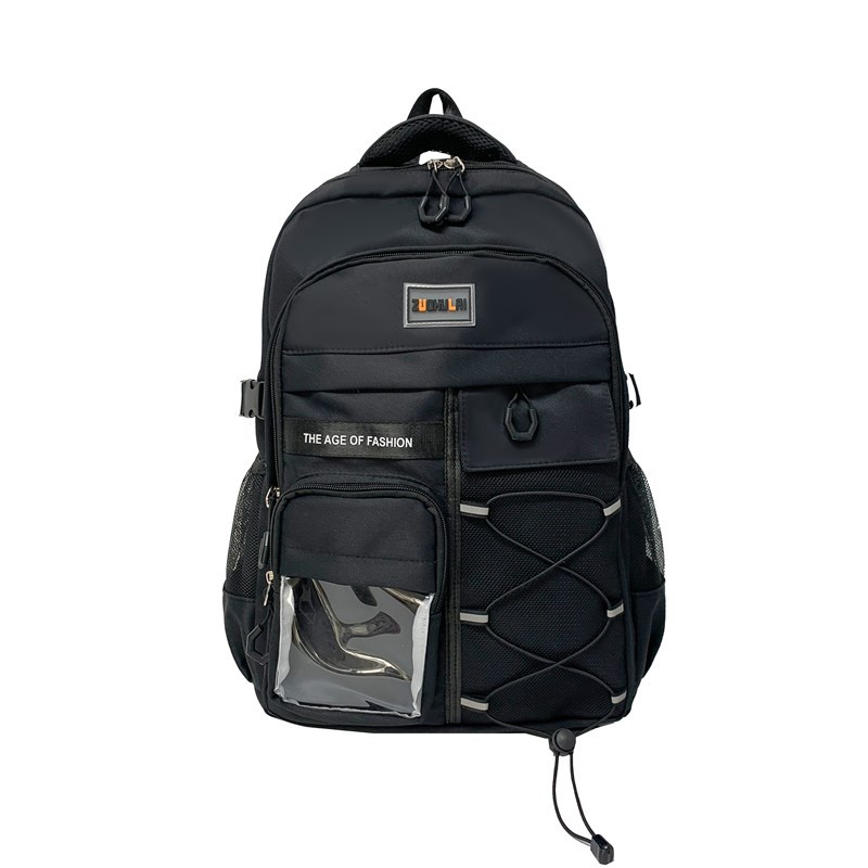 Japanese-style retro workwear, cool and large-capacity schoolbag for junior and senior high school students, versatile casual couple outdoor travel backpack Item Picture