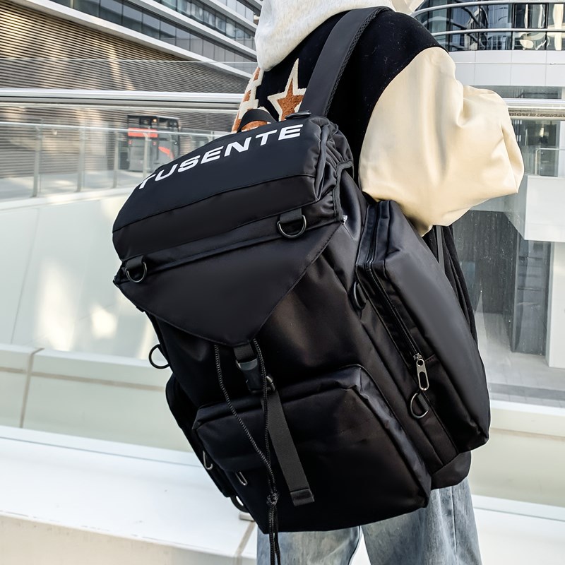 Backpacks for men, trendy workwear style travel backpacks, schoolbags for junior high school, senior high school and college students, high appearance level, large-capacity computer bags details Picture