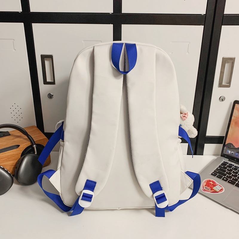 New trendy Korean-style backpacks for men, large-capacity middle school backpacks, and Hong Kong-style couple casual travel backpacks Specification drawing