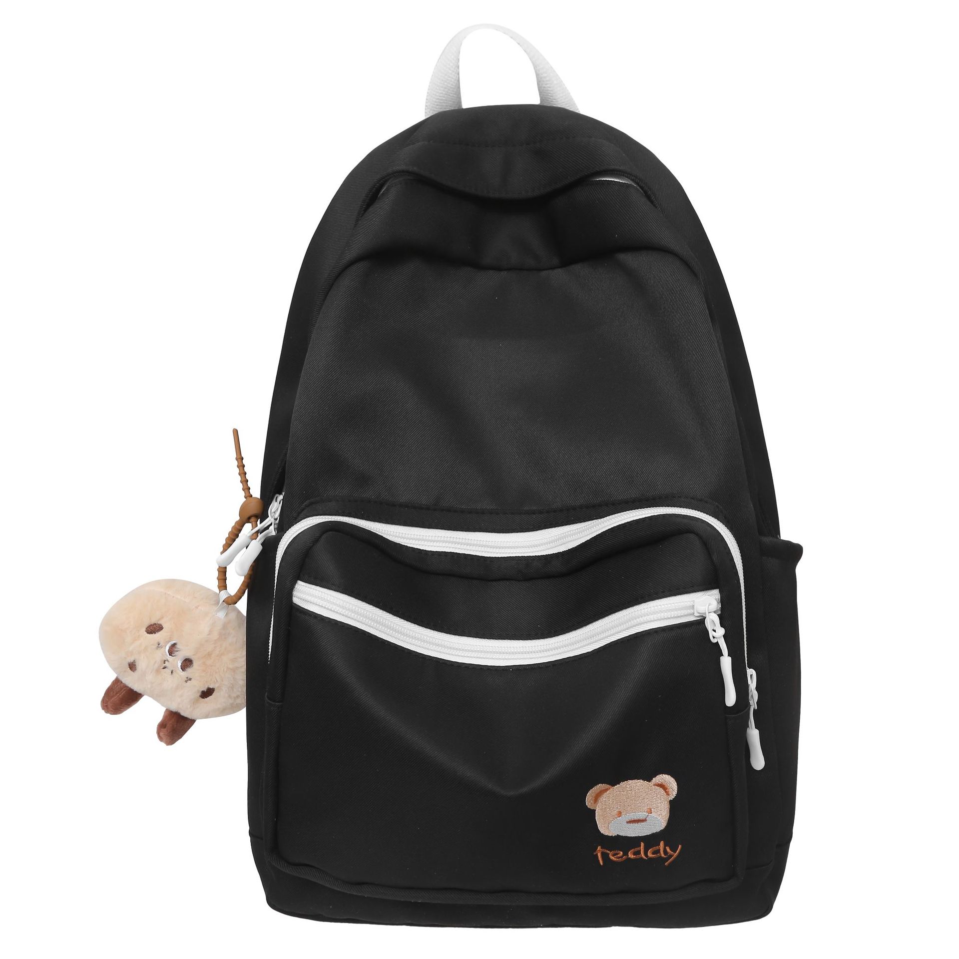 A fresh and clean schoolbag for girls, a simple and plain ins backpack for junior high school students, a lightweight backpack for primary school students with high appearance standards and cute backpacks Item Picture