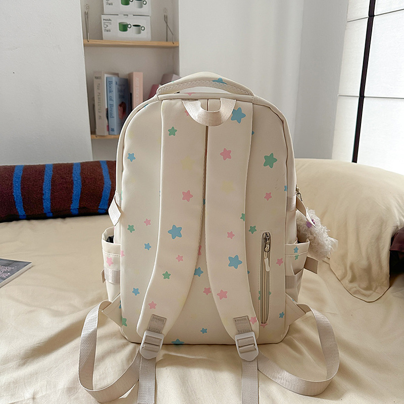 The new Japanese-style ins high-appearance-level fresh, sweet and cute star backpack is a large-capacity backpack for junior and senior high school students Specification drawing