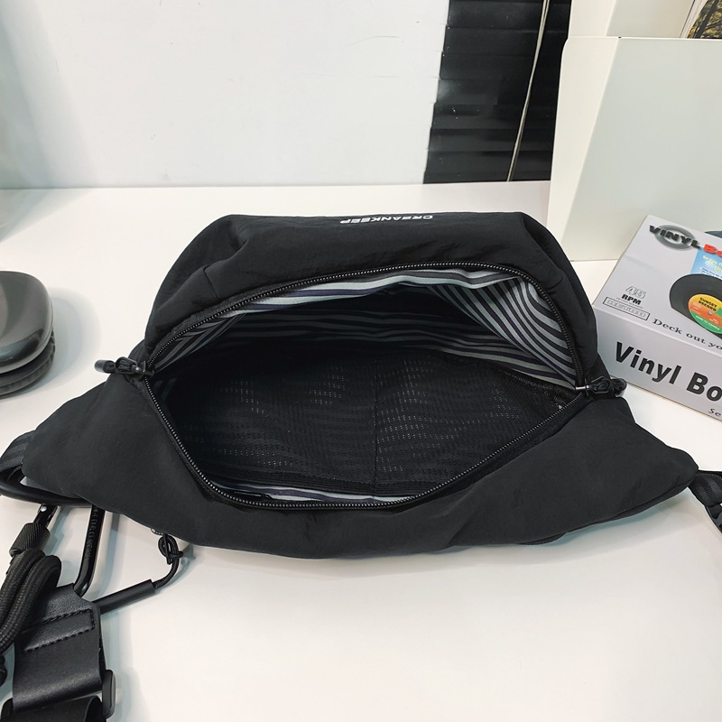 ins trendy brand chest bag for men, Japanese casual and versatile single-shoulder crossbody bag, new mobile phone, small backpack, sports waist bag for women Specification drawing