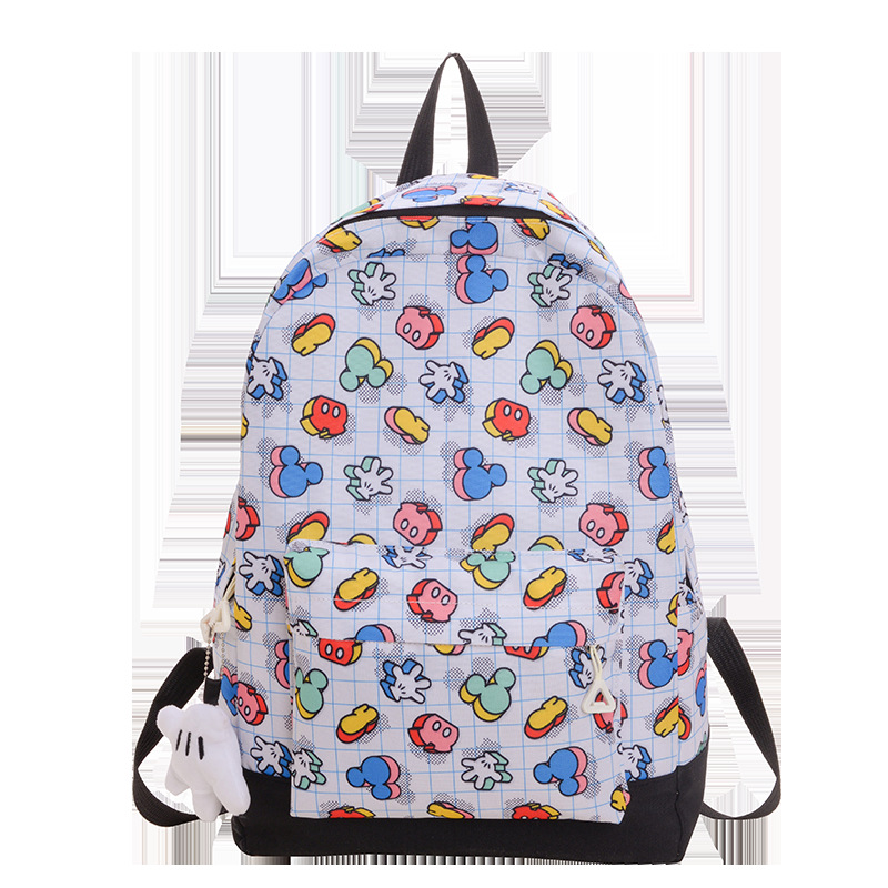 A new high-appeal, fresh and sweet, cartoon-printed backpack for girls, casual and versatile, lightweight and large-capacity backpack Item Picture