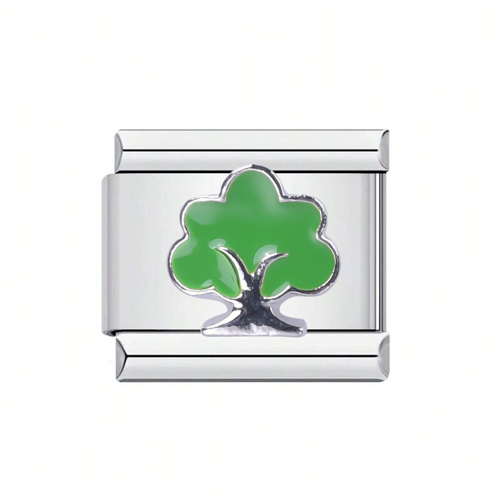 Cross-border DIY jewelry accessories, stainless steel Italian modular bracelet assembly and disassembly, Life tree, coconut tree, cactus undefined