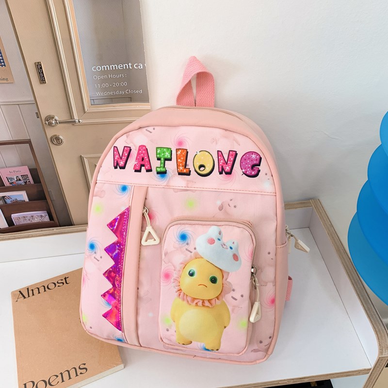 Wholesale of new children's backpacks, cute cartoon and trendy milk dragon backpacks for small, medium and large classes in kindergartens Specification drawing