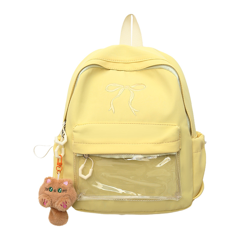 New Japanese transparent baby bag, large-capacity student schoolbag, small-portion pain bag, college student class backpack Item Picture