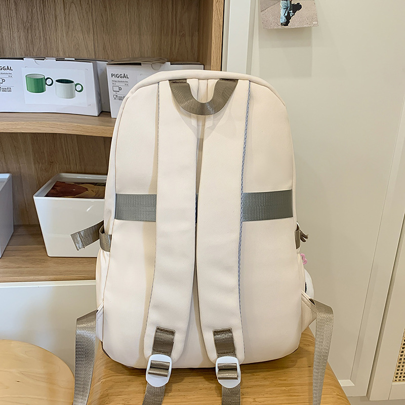 Versatile, good-looking, soft and cute travel backpack, niche design schoolbag, bear doll, lightweight backpack Specification drawing