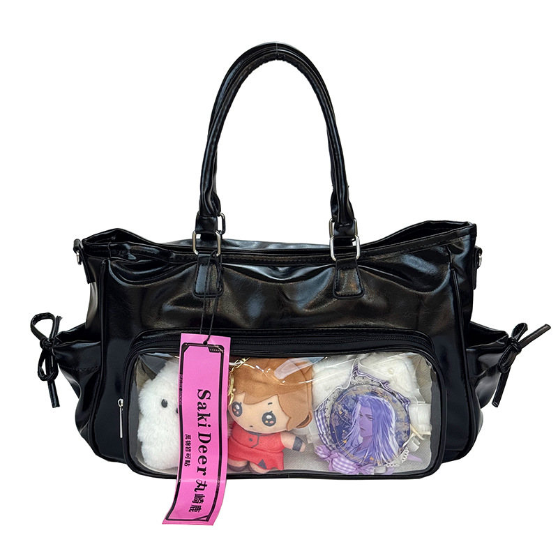 Japanese-style Instagram fresh, sweet and cute 2D girl transparent smug pain bag, three-in-one simple and versatile backpack Item Picture
