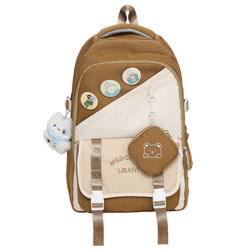 Schoolbag for girls, large-capacity backpack for junior high school students, lightweight and versatile backpack for primary school students from grades three to six with high appearance standards Item Picture