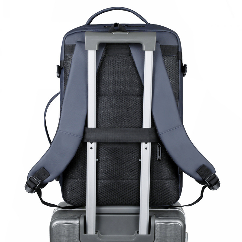 Cross-border source customized backpacks for men, large-capacity backpacks, double-shoulder business bags, reflective strip men's computer bags Specification drawing
