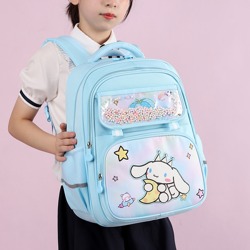 Back-protecting schoolbag for girls in grades 1-2-3-5, a cute cartoon animal backpack for girls to reduce the burden details Picture