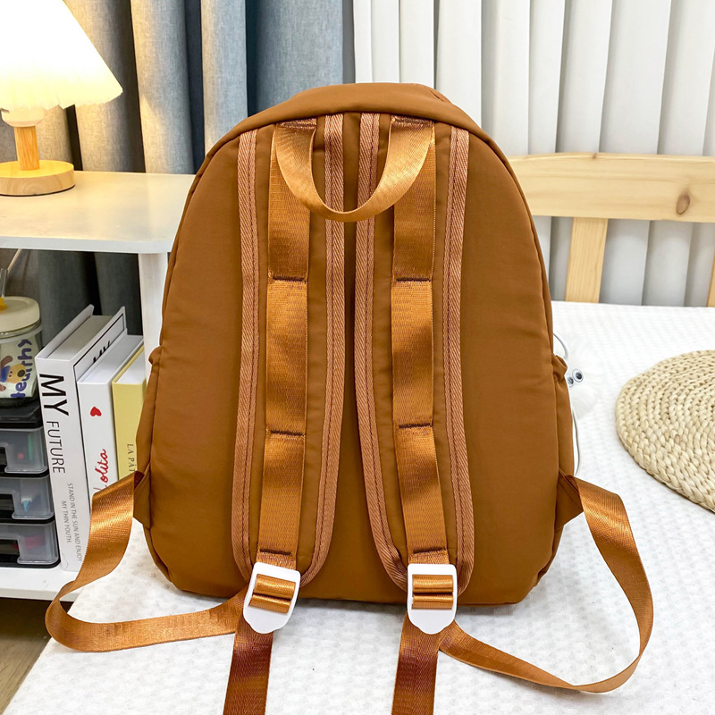 Korean Ins-style cute puppy backpack, a fresh and versatile backpack for girls, a large-capacity drawstring spring outing backpack Specification drawing