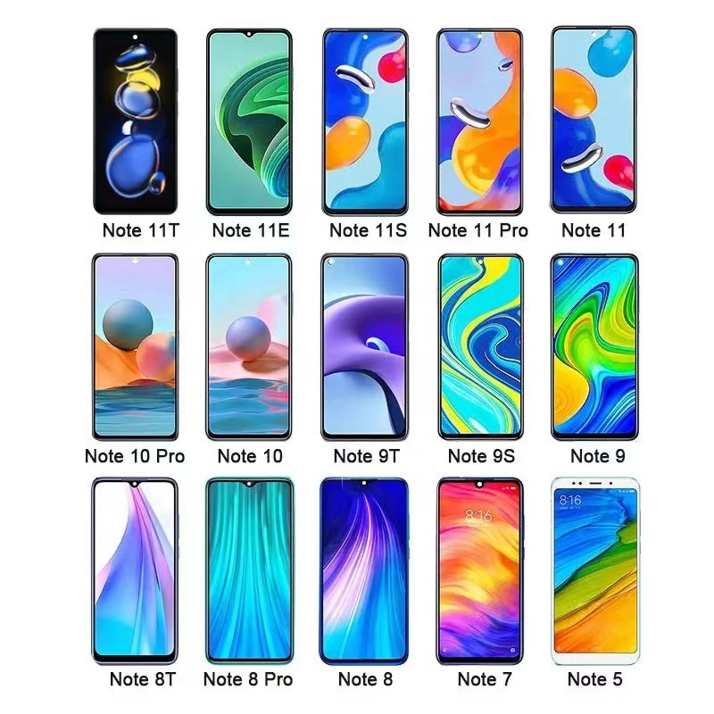 Applicable to redmi Note 10/11/12/13 pro plus screen assembly redmi 7/8/9 mobile phone screen LCD Specification drawing