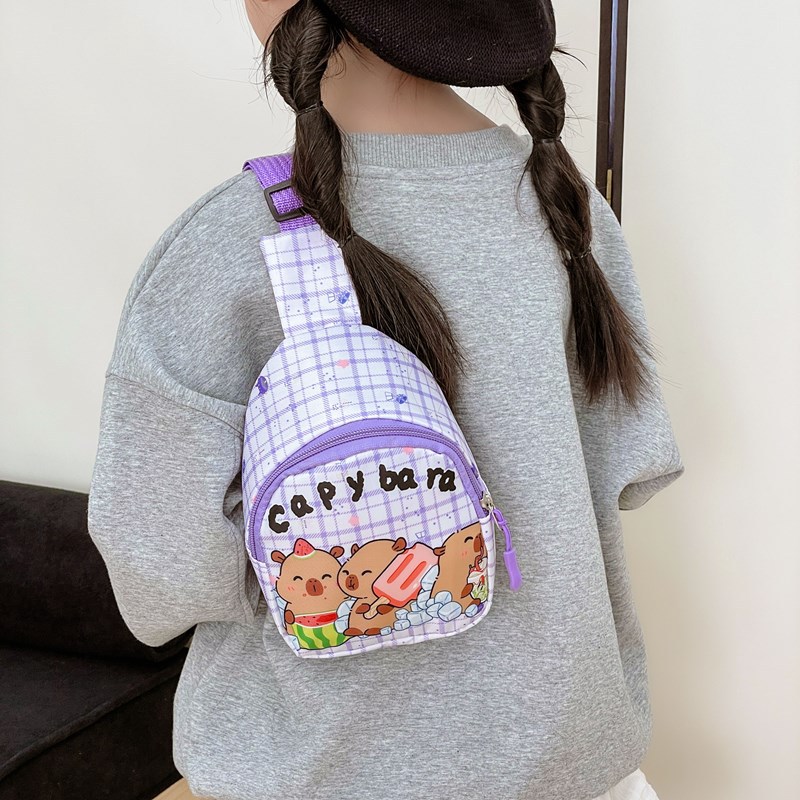 2025 New children's bags, cute cartoon coin purses for boys and girls, trendy crossbody bags, fashionable and casual chest bags Application Scenario