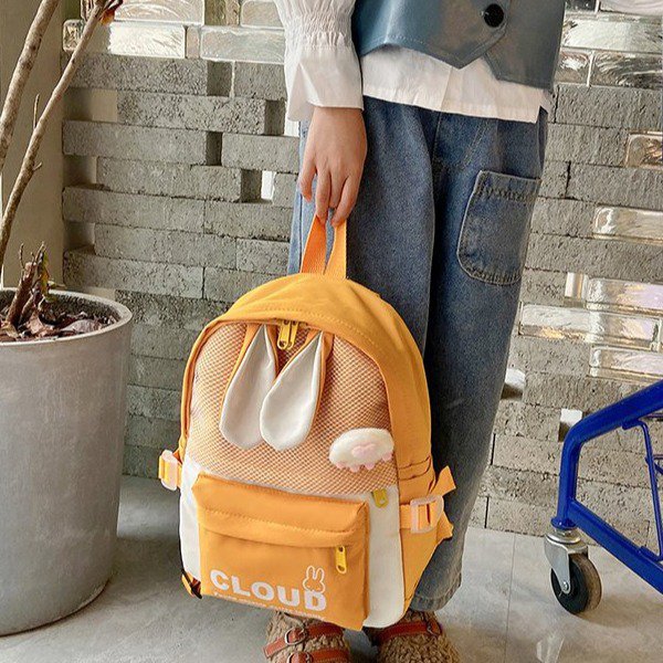 Spring New Children's backpacks, Rabbit Ears Leisure Kindergarten Boys' and Girls' bags, cartoon bags, cute shoulder bags for children Item Picture