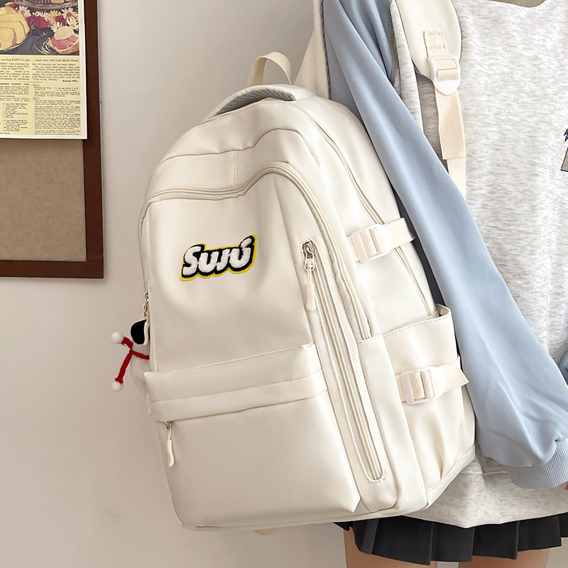 Japanese-style InS-style casual schoolbag, light backpack for girls, simple and versatile backpack for high school and college students details Picture