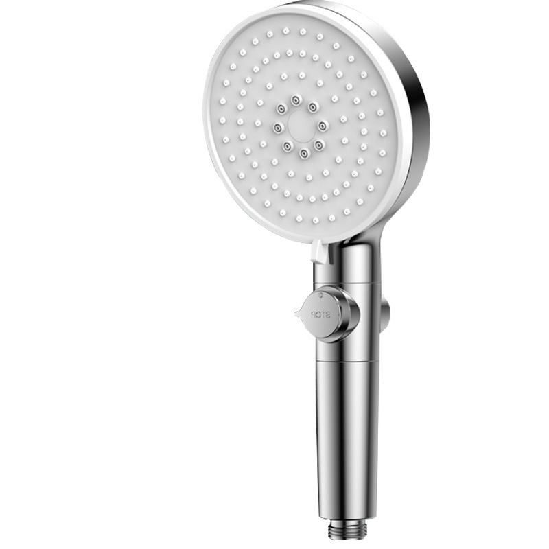 Pressurized five-speed shower head set, multi-functional filtering skin-cleansing shower head, home bathroom shower head Item Picture