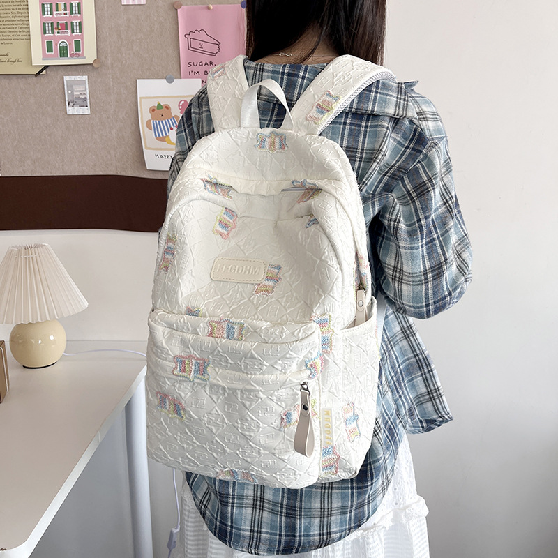 High-appearance-level schoolbag for female junior and senior high school students, large-capacity Japanese-style ins style versatile backpack, travel computer backpack details Picture