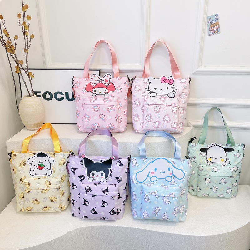 2024 New large-capacity cartoon and anime, trendy, cute and lightweight children's casual single-shoulder bag full figure