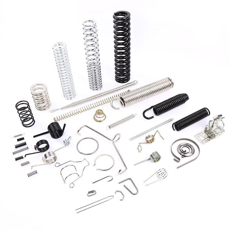 Precision stainless steel tension spring for electronic and electrical appliances, double hook tension spring manufacturer, Qin Steel automatic door closing tension spring Item Picture