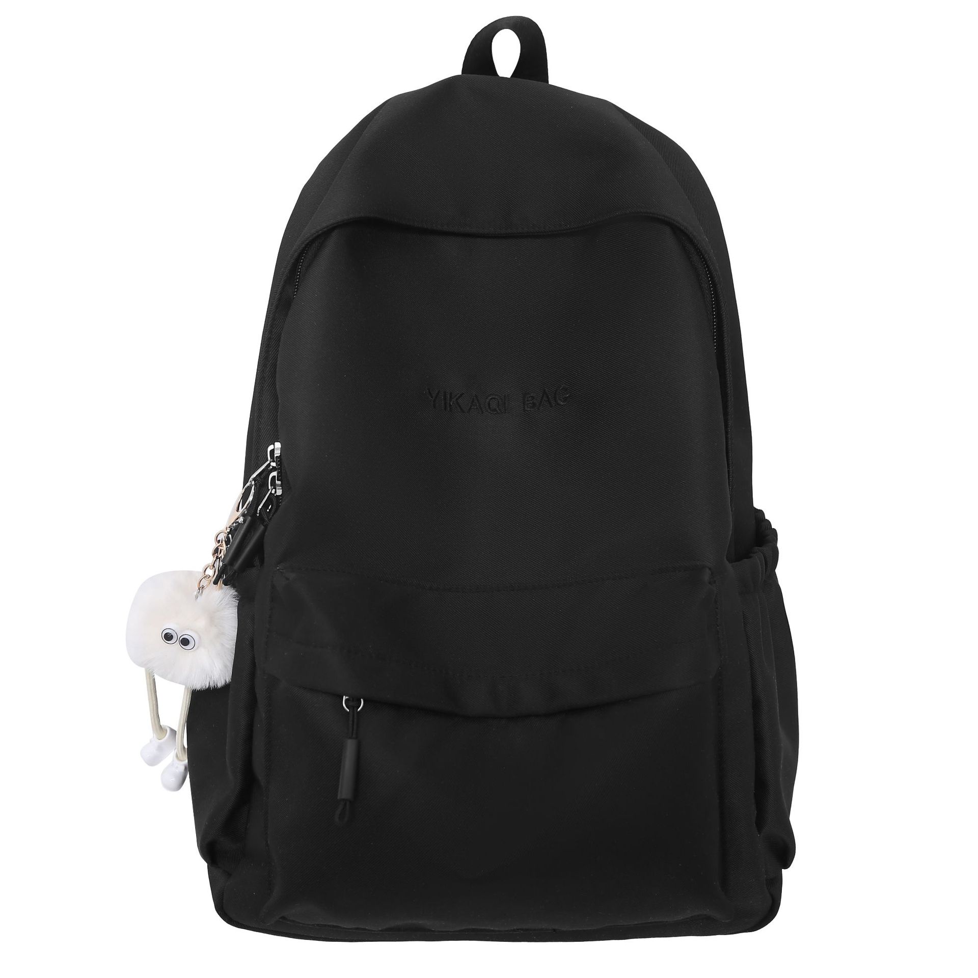 New sweet solid color large-capacity schoolbag for junior and senior high school students, casual commuting backpack, versatile, cute and simple backpack Item Picture