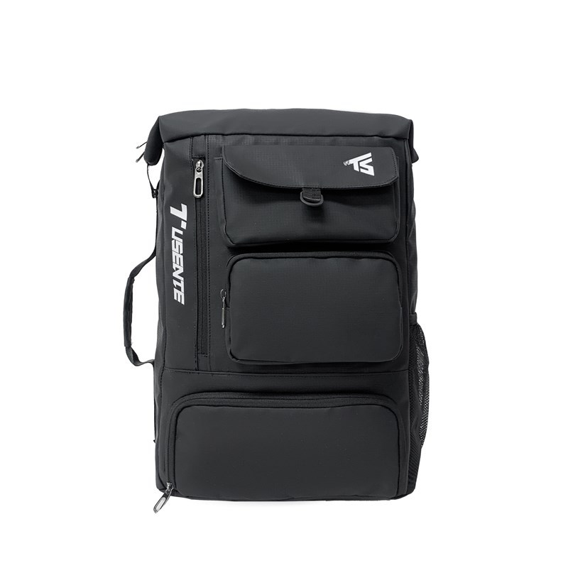 Sports and fitness backpacks for men and women, solid-color letter travel backpacks, large-capacity independent shoe compartment bags, badminton backpacks Item Picture