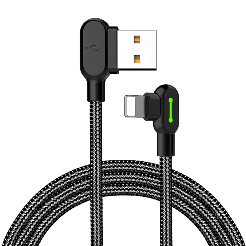 Maiduoduo is suitable for Apple's double-elbow data cable and iPhone mobile game charging cable button series, 3-meter Item Picture