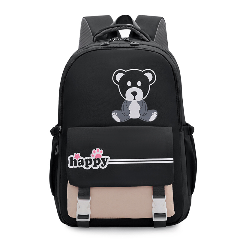 The new forest-themed ins fresh solid color backpack is a casual, simple and lightweight large-capacity backpack for high school and junior high school students to attend classes Item Picture