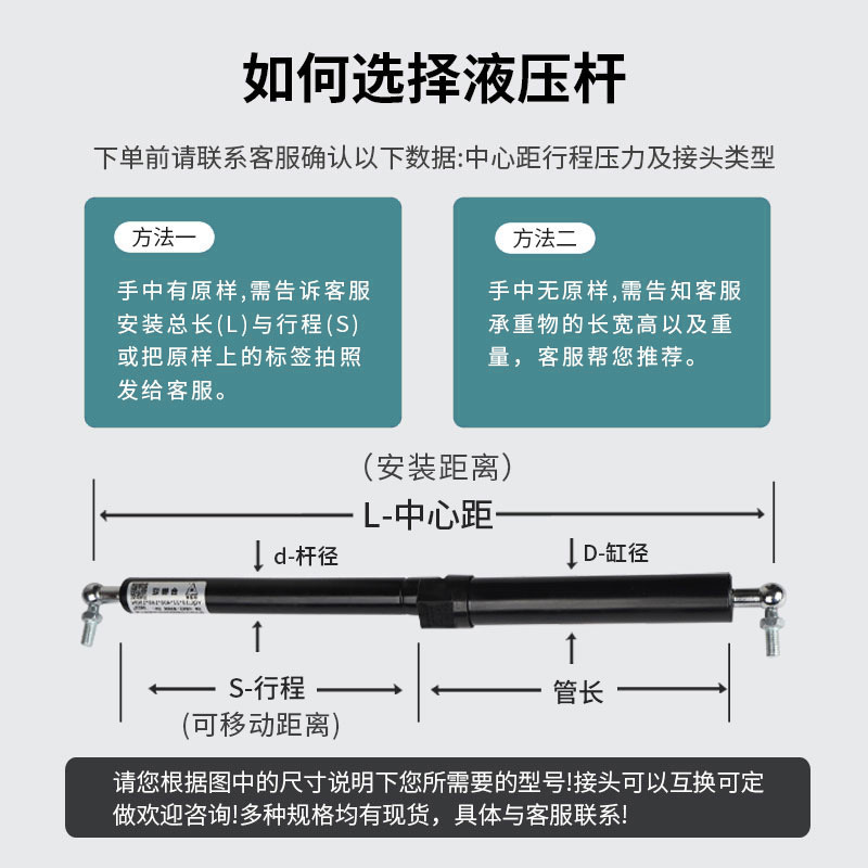 Self-locking gas spring, double safety gas spring, hydraulic rod, support rod, pneumatic rod, telescopic protection gas support rod, pneumatic rod Application Scenario