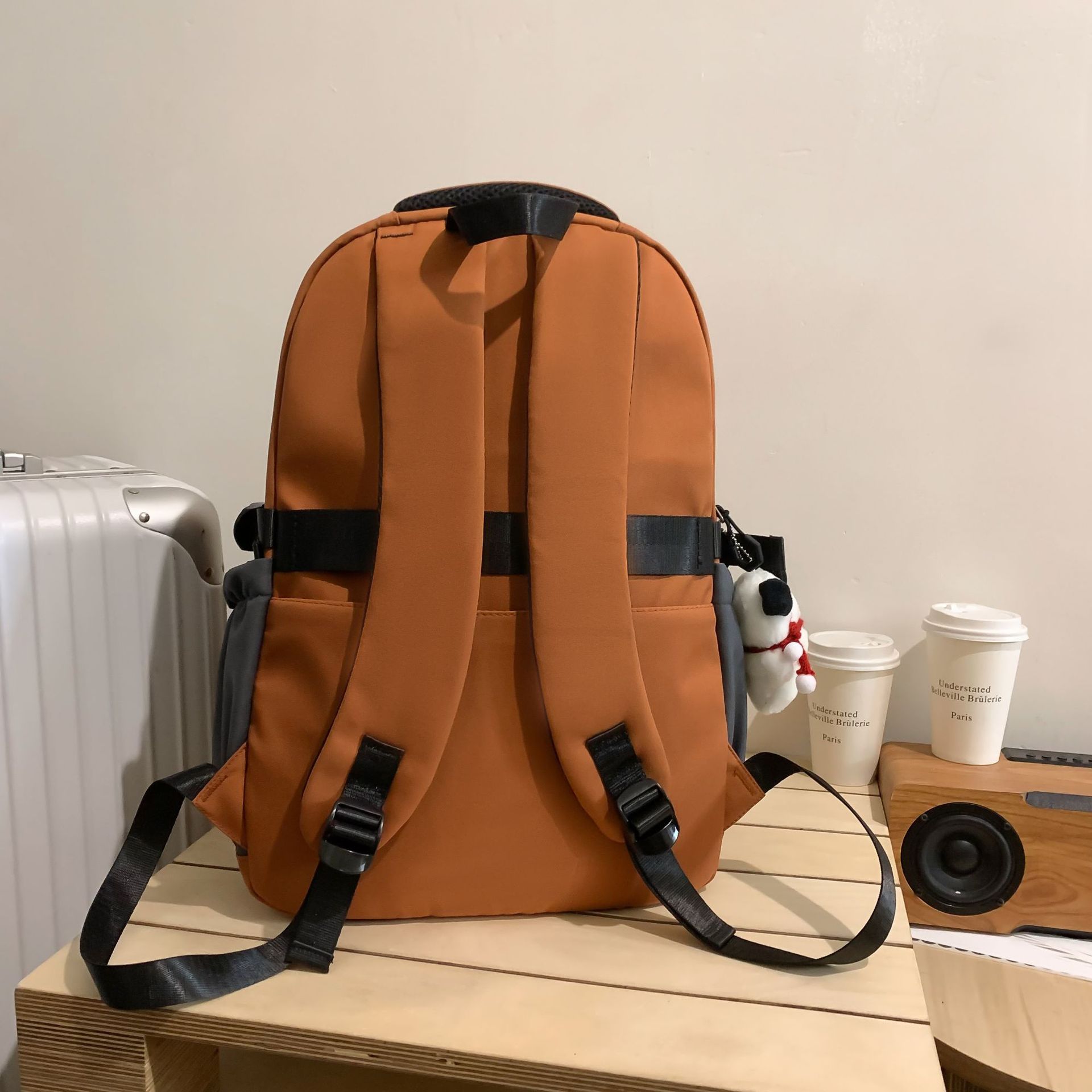 New schoolbag, retro college style high school student backpack, Korean style Instagram trendy college student couple backpack Specification drawing