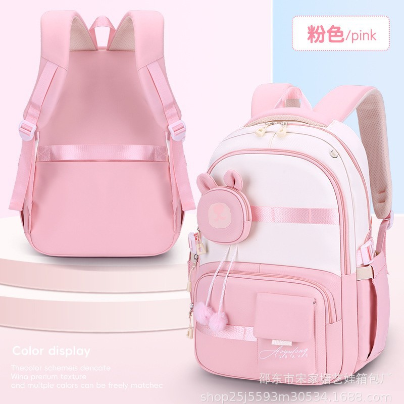 New schoolbag for primary and secondary school students 1-3-6 large capacity casual backrest backpack for grade children ultra-light backpack details Picture